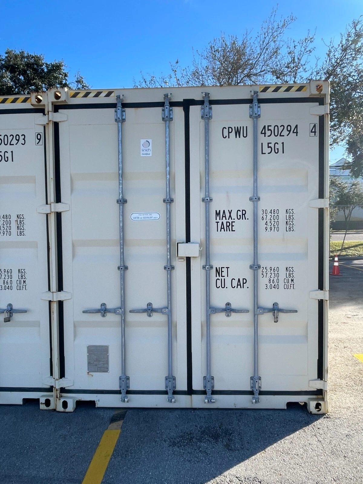 45’ high cube shipping containers