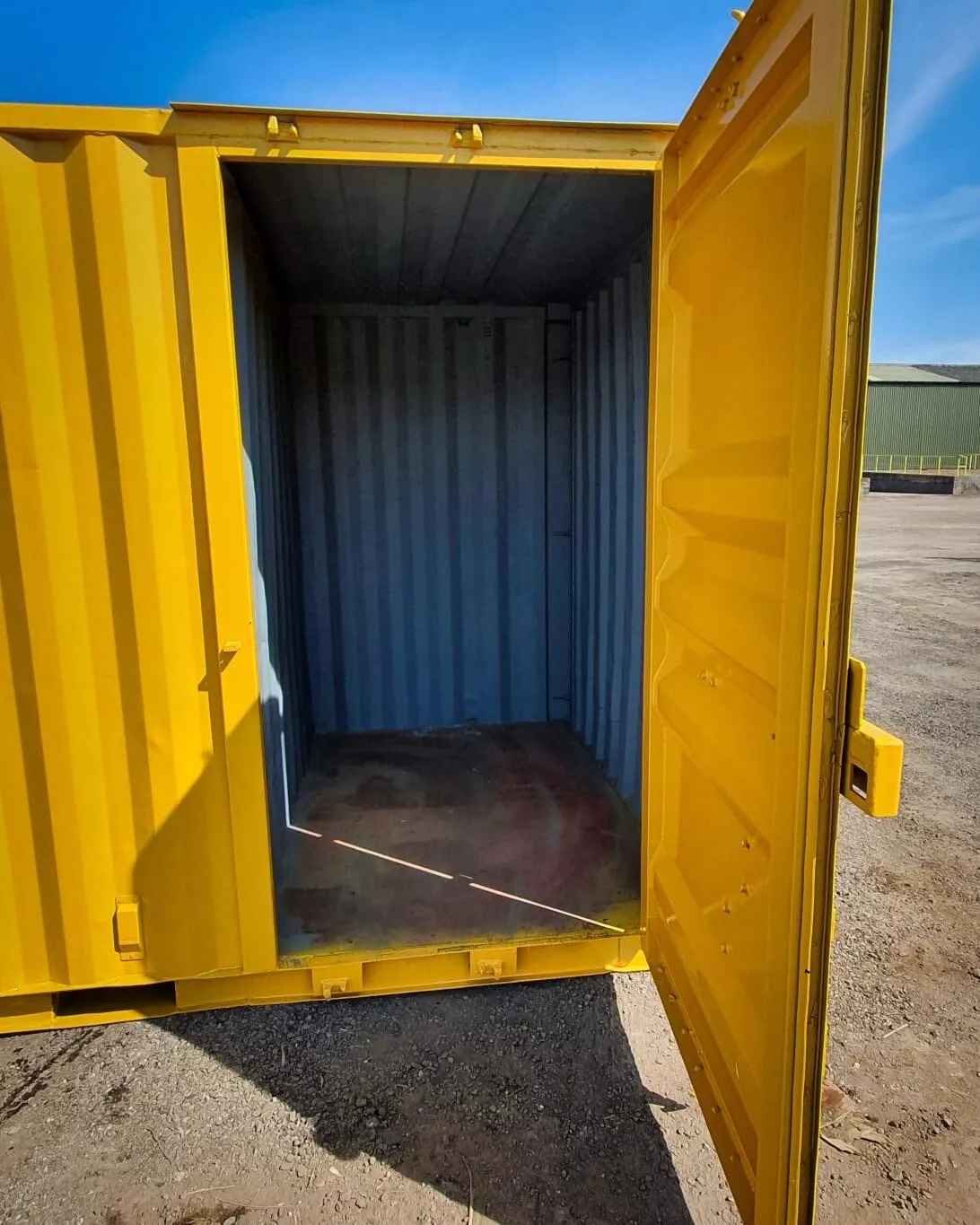 20x8 container with side door to store room with secure anti vandal lock boxes