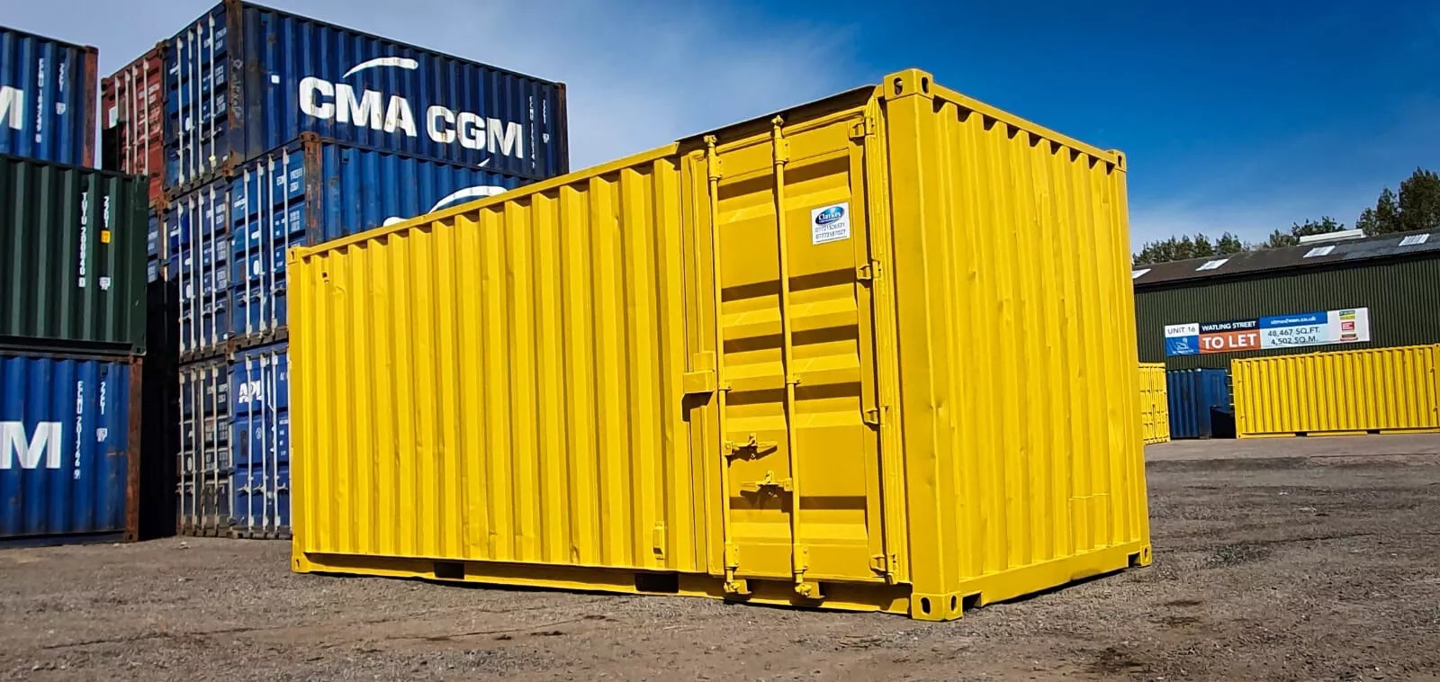 20x8 container with side door to store room with secure anti vandal lock boxes