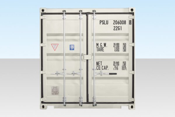 20 ft Shipping Container – White, Corten Steel, CSC Plated, 28mm Marine Ply Floor - Image 3