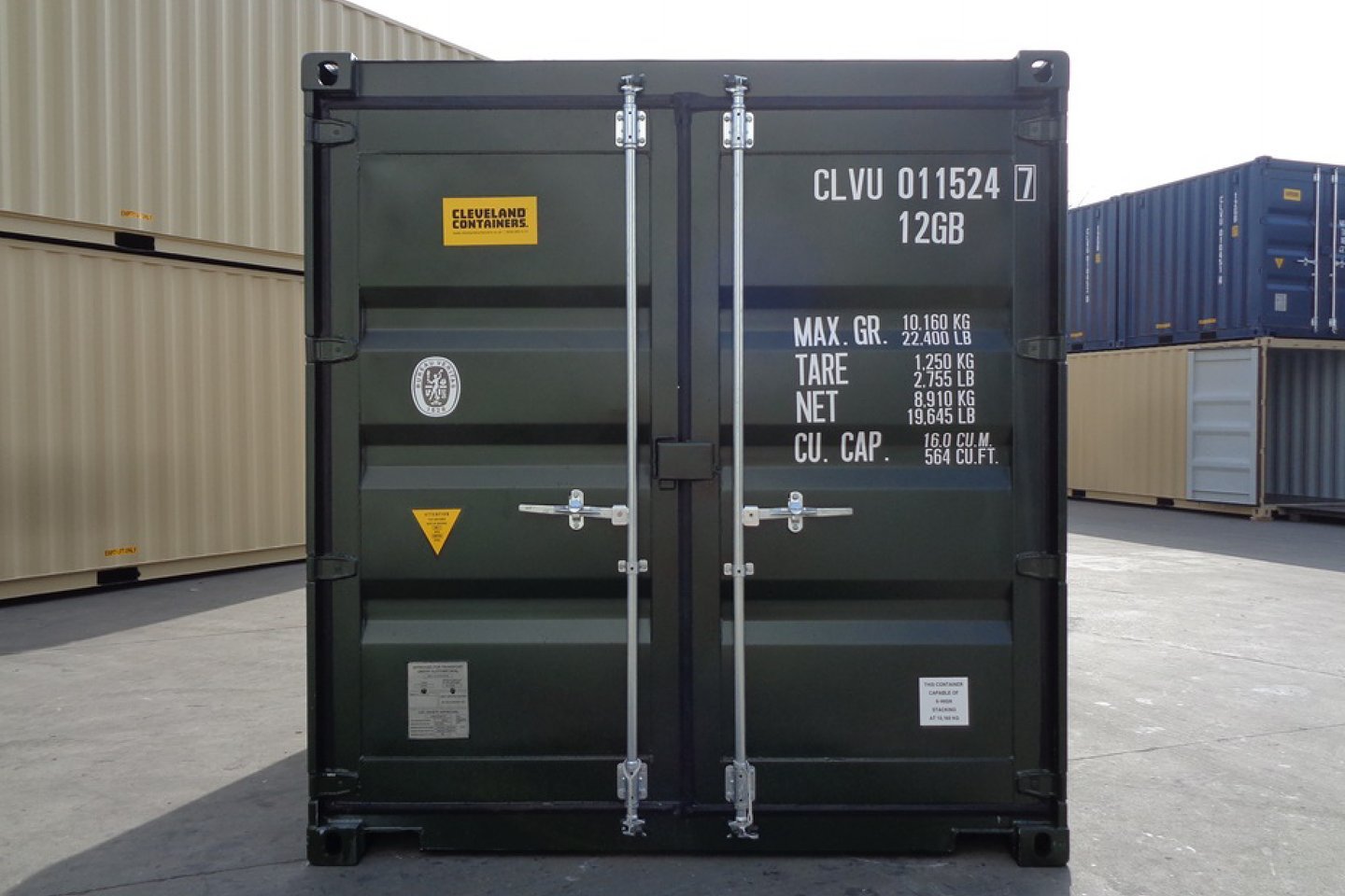 10 ft Shipping Container – Green, Corten Steel, CSC Plated, 28mm Marine Ply Floor - Image 4