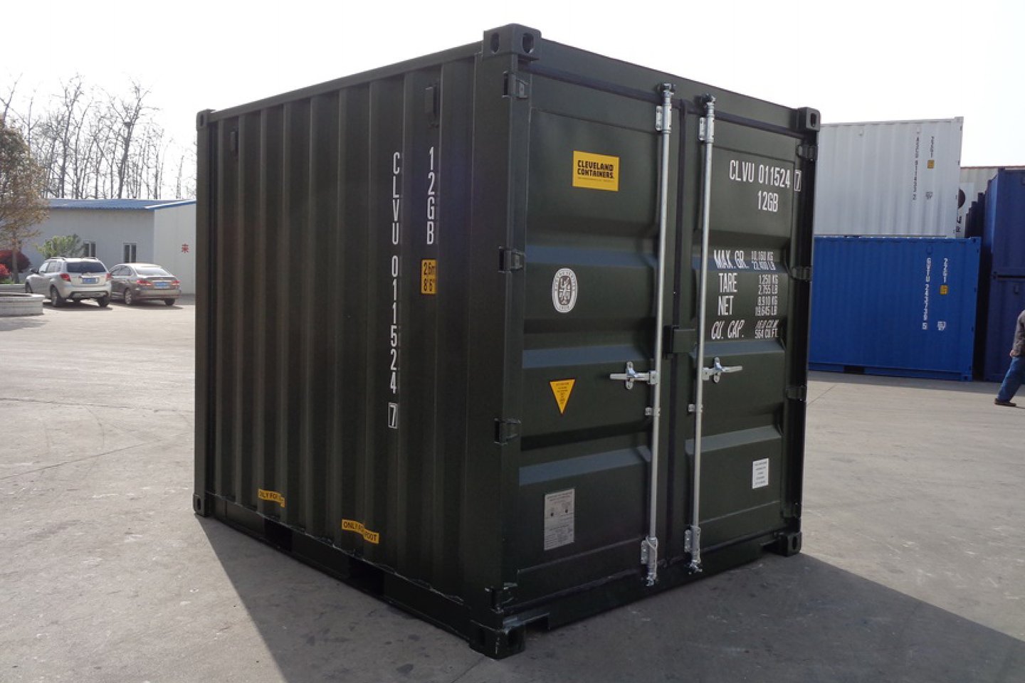 10 ft Shipping Container – Green, Corten Steel, CSC Plated, 28mm Marine Ply Floor - Image 3