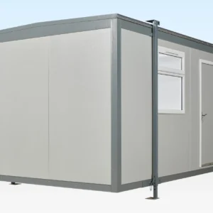 16 ft x 10 ft Jackleg Cabin – Open Plan Site Office with Electric Heater and Vinyl Flooring