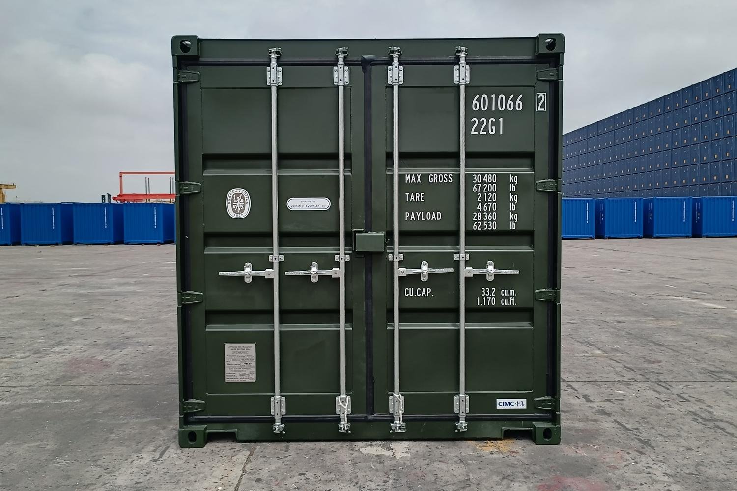 20 ft Shipping Container – Dark Green - Corten Steel, CSC Plated, 28mm Marine Ply Floor - Image 5
