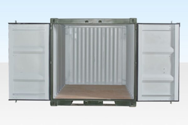 8 ft Shipping Container – Green, Corten Steel, 28mm Marine Ply Floor - Image 2