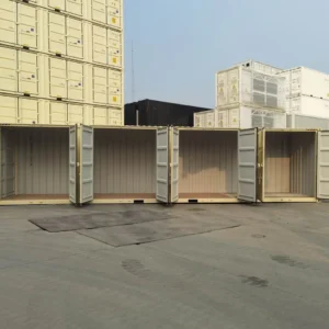 New 40ft High Cube Open Side Container with Four Side Doors – One Trip – Beige